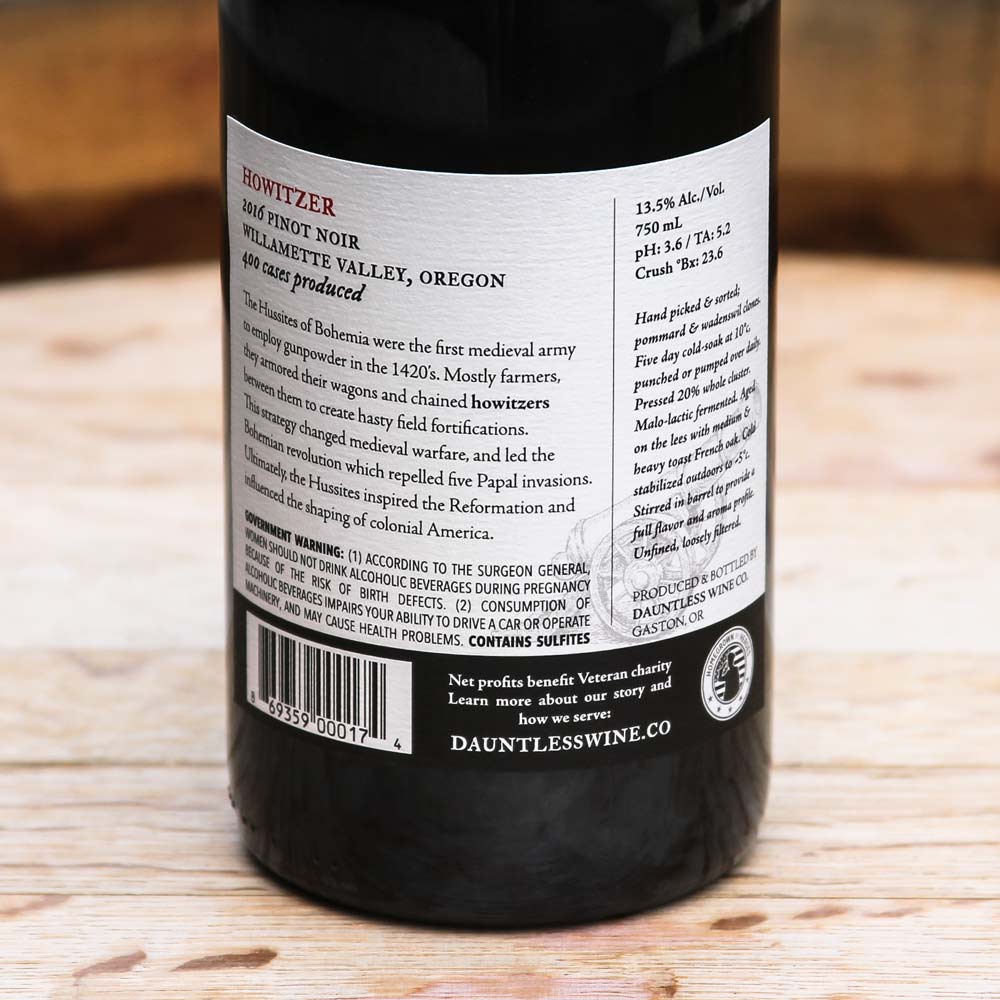 2016 Pinot Noir | Howitzer | Willamette Valley, Oregon