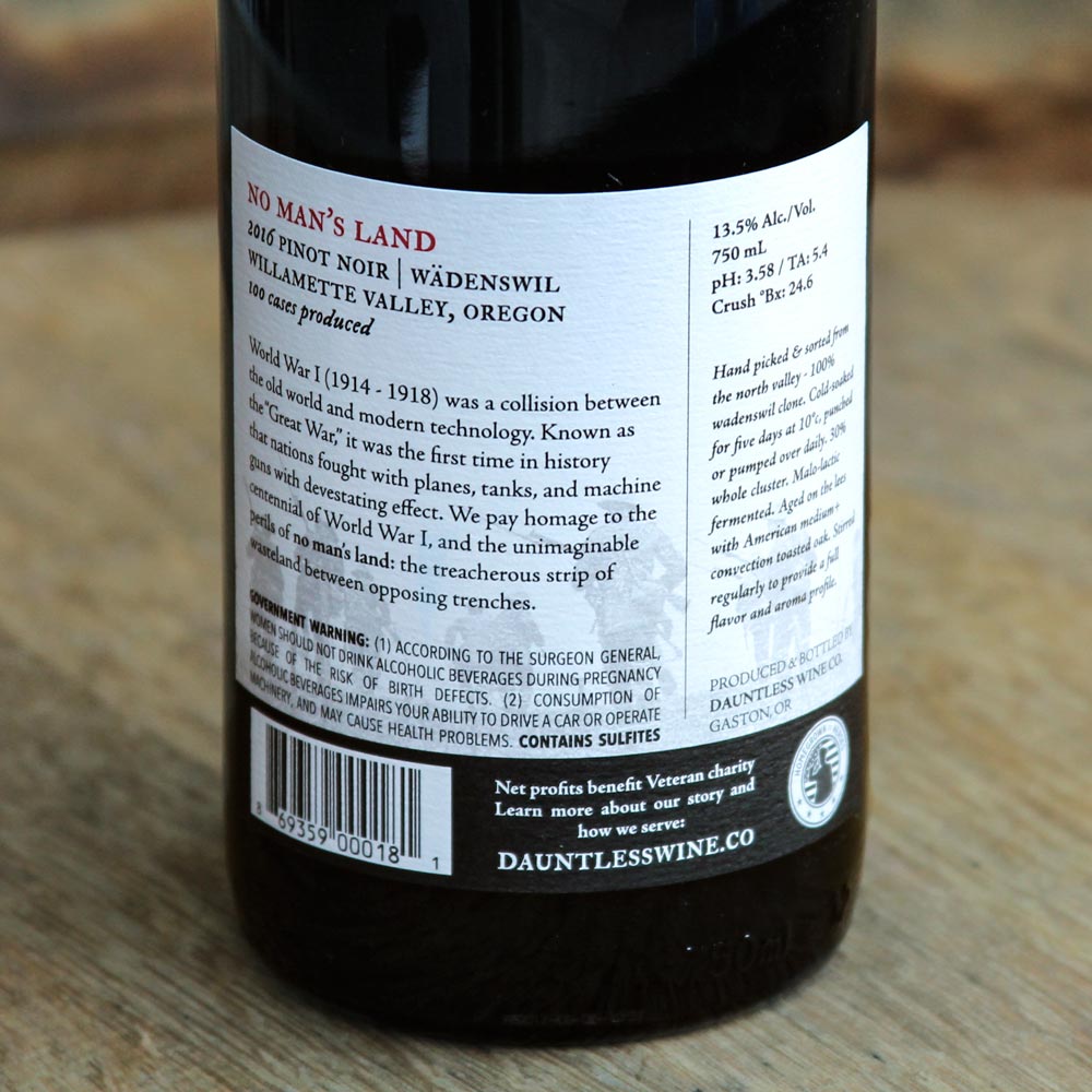 2016 Pinot Noir Wadenswil | No Man's Land | Willamette Valley, Oregon