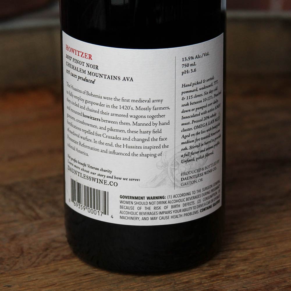2017 Pinot Noir | Howitzer | Willamette Valley, Oregon