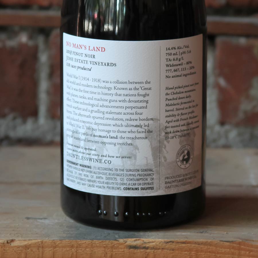 2018 Pinot Noir Wadenswil | No Man's Land | Chehalem Mts