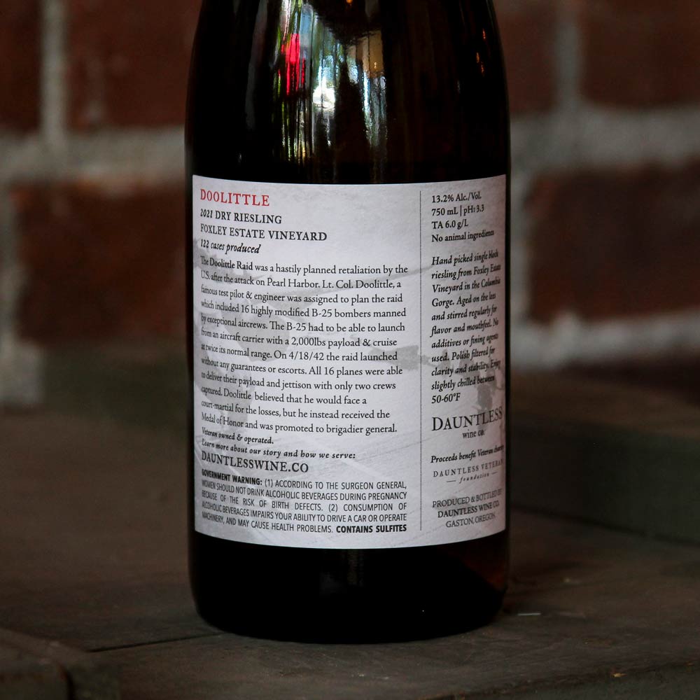 2021 Dry Riesling | Doolittle | Foxley Estate, Columbia Gorge