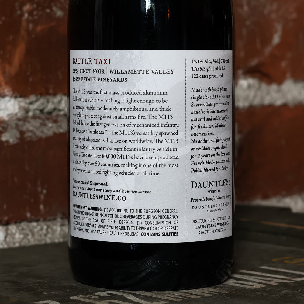 2023 Pinot Noir | Battle Taxi | Willamette Valley AVA